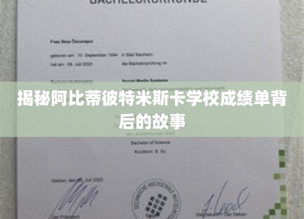 探寻阿比蒂彼特米斯卡学校成绩单背后的惊人真相