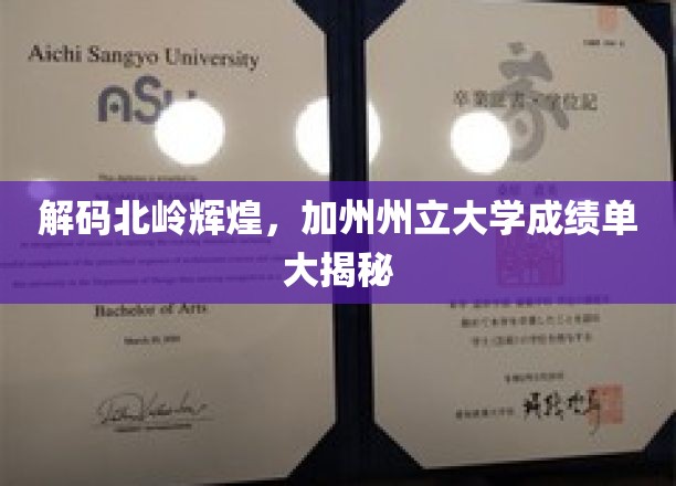 揭开北岭荣耀面纱，加州州立大学成绩单背后的故事