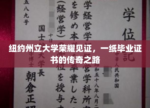 纽约州立大学辉煌篇章，揭秘毕业证书背后的传奇征程