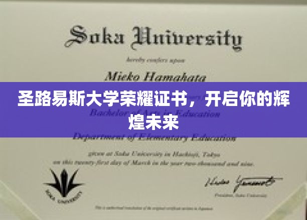 圣路易斯荣耀启航，证书铸就非凡前程