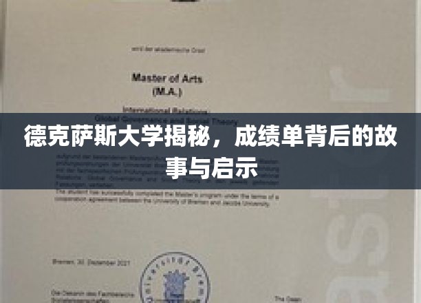 解码德克萨斯大学，揭开成绩单背后的真实面纱与宝贵教训
