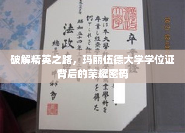 解码精英摇篮，玛丽伍德大学学位证的神秘光环