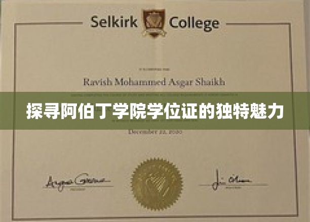 阿伯丁学院学位证书，揭秘其独到设计之美