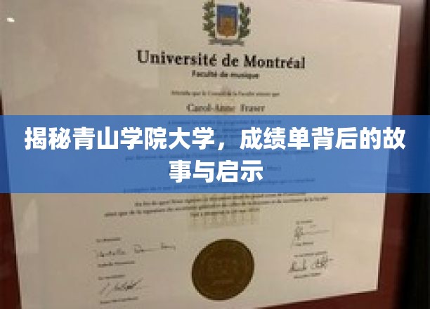 揭示青山学院大学，成绩单背后的故事与启示