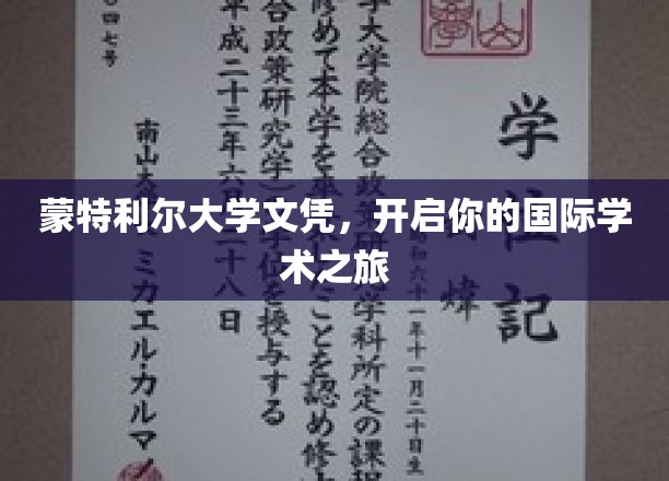 跨国学术启航，蒙特利尔大学文凭助你探索全球学术殿堂