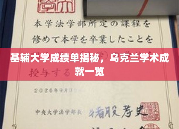 乌克兰学术风采，基辅大学成绩单展现卓越成就