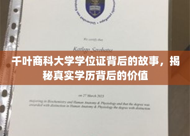 千叶商科大学学位证，探寻学历背后的非凡价值与传奇故事