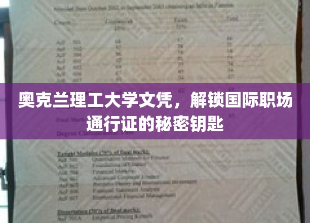 奥克兰理工大学学位，开启全球职场自由行的大门