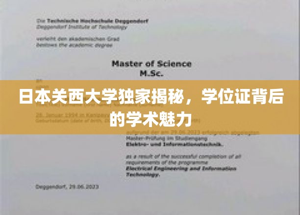 探索关西大学学位证的学术奥秘，揭秘学术殿堂的独特魅力
