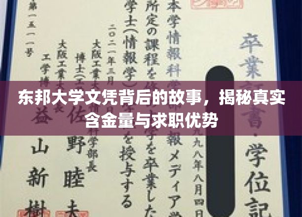 东邦大学文凭，揭秘其深层价值与职场竞争力