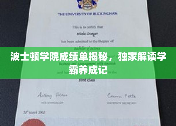 解码波士顿学院学霸之路，揭秘成绩单背后的秘密