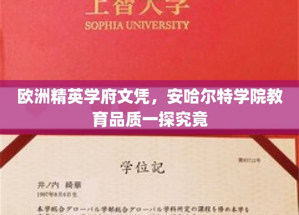 探寻欧洲精英学府，安哈尔特学院教育魅力全解析