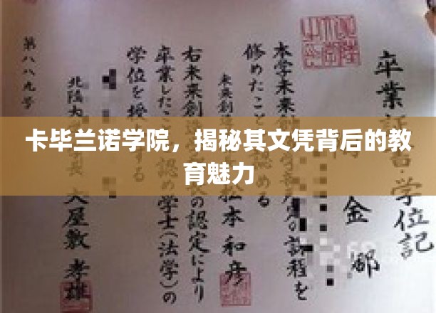 探索卡毕兰诺学院的文凭奥秘，教育风采背后的秘密力量