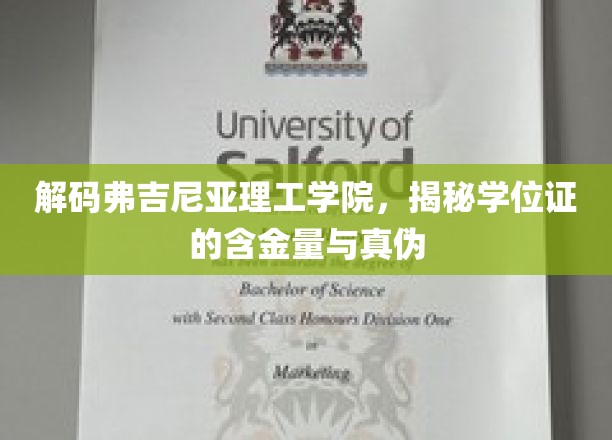 揭秘弗吉尼亚理工学院学位证，含金量与真伪大揭秘